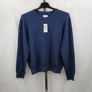 $59.50 Mode of One Men's Boxy Sweater Navy Made In Jordan Size M NWT